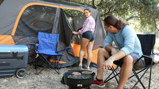 Campsite Bang with Cleo and T Stone - лучшее порно 24/7 на HOTSEXVIDEOS24.COM