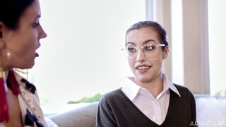 Petite Lesbian Spencer Bradley Fingered by MILF Penny Barber in Stockings - лучшее порно 24/7 на HOTSEXVIDEOS24.COM
