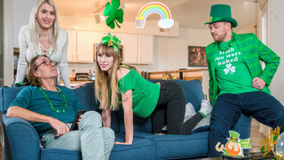 Big Tits & Big Ass Brunette Share Huge Cock - St. Patrick's Day Fun - лучшее порно 24/7 на HOTSEXVIDEOS24.COM