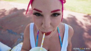 Short Hair Babe Gets Double Blowjob - лучшее порно 24/7 на HOTSEXVIDEOS24.COM
